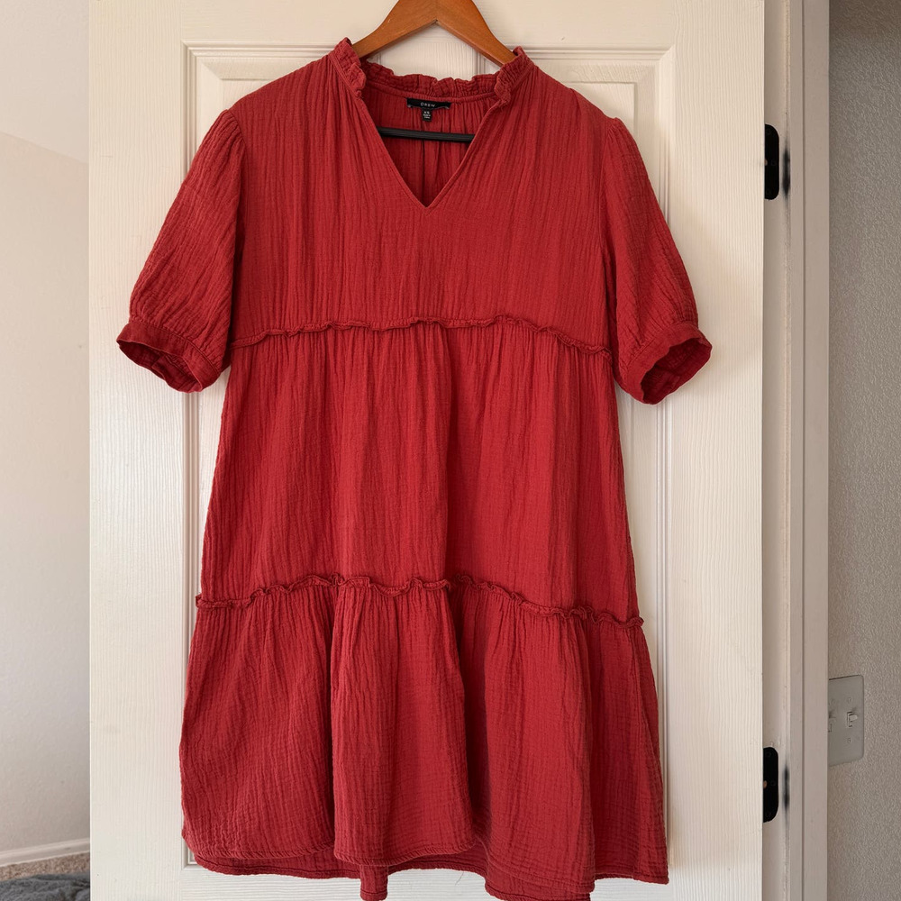 Beautiful Anthropology Drew Dress Size Small Burnt orangish red